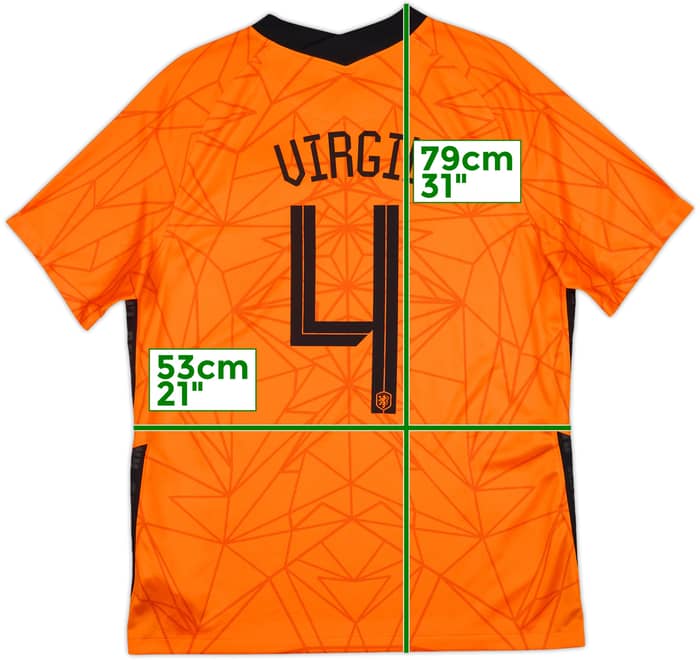 2020-21 Netherlands Home Shirt Virgil #4 (L)