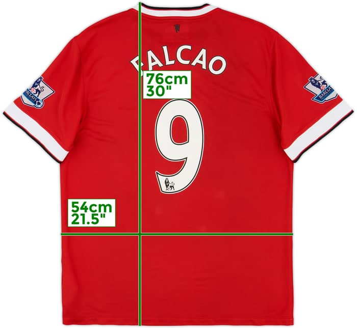 2014-15 Manchester United Home Shirt Falcao #9 - 6/10 - (L)