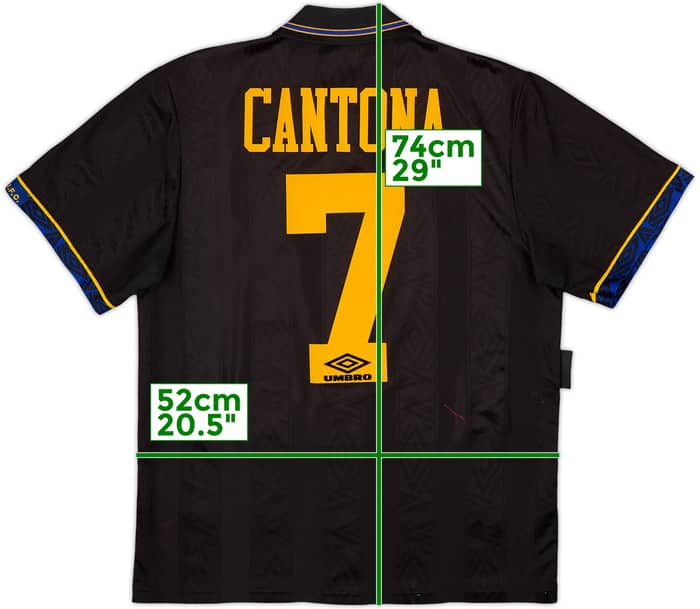 1993-95 Manchester United Camiseta Visitante Cantona #7 - 6/10 - (M)