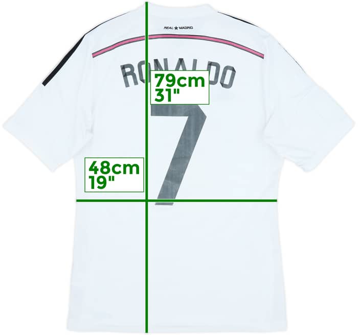 2014-15 Real Madrid Home Shirt Ronaldo #7 - 6/10 - (L)