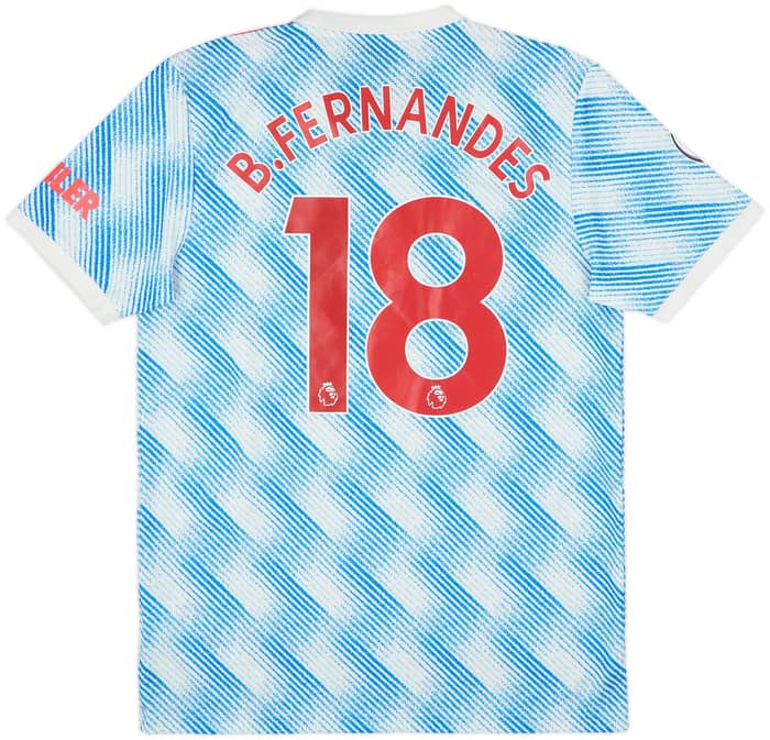 2021-22 Manchester United Away Shirt B.Fernandes #18 - 8/10 - (M)