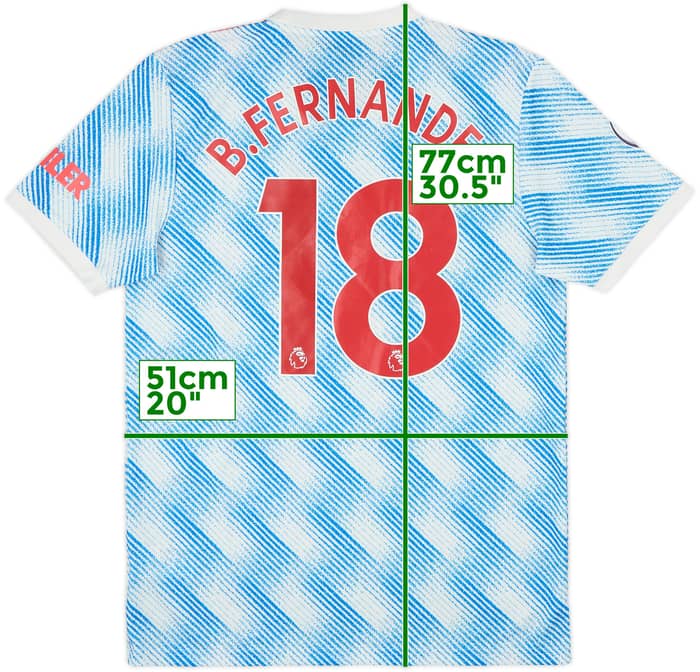 2021-22 Manchester United Away Shirt B.Fernandes #18 - 8/10 - (M)