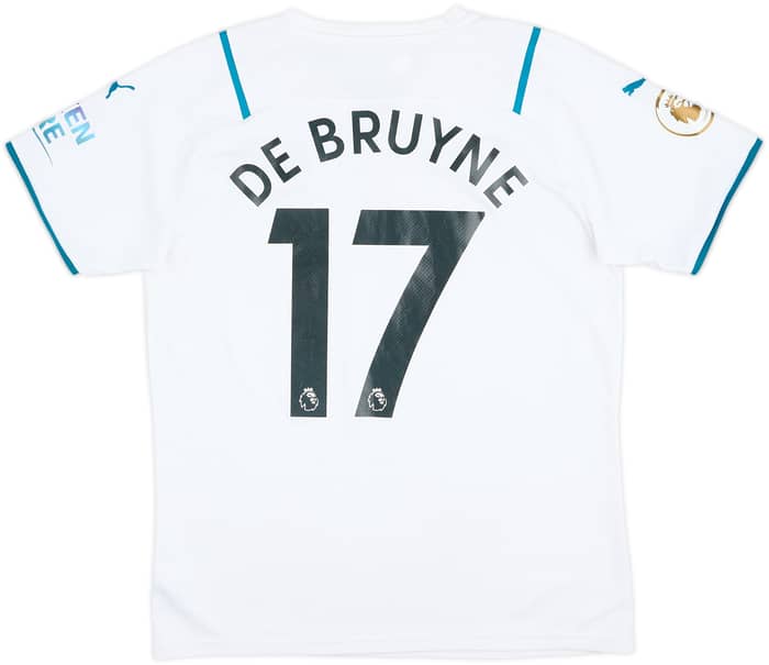 Camiseta de visitante del Manchester City 2021-22 De Bruyne #17 - 6/10 - (M)