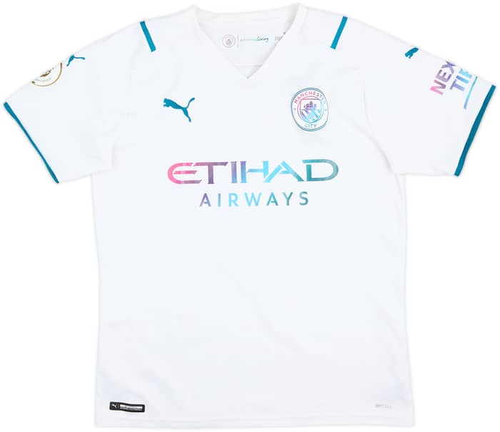 Camiseta de visitante del Manchester City 2021-22 De Bruyne #17 - 6/10 - (M)