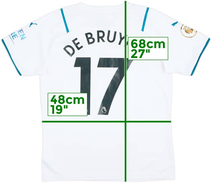 Camiseta de visitante del Manchester City 2021-22 De Bruyne #17 - 6/10 - (M)