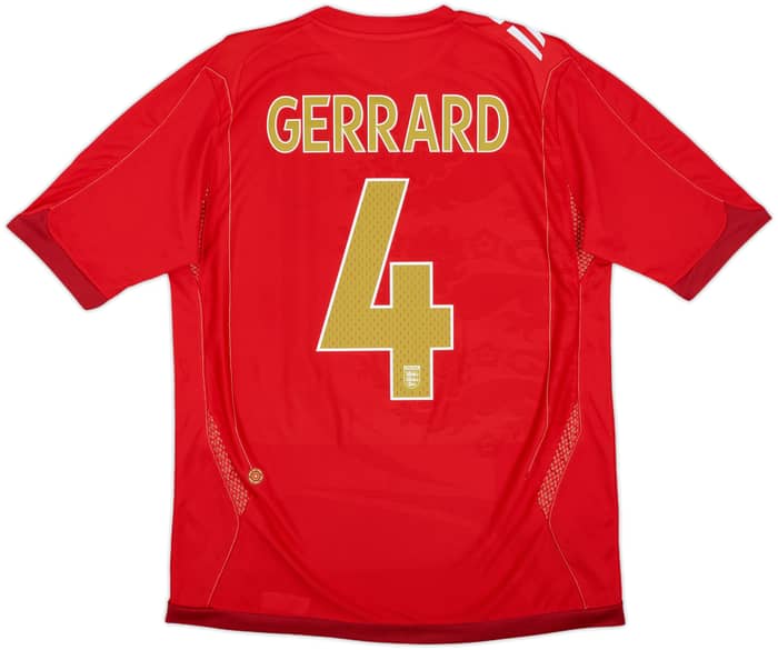 2006-08 England Away Shirt Gerrard #4 (M)