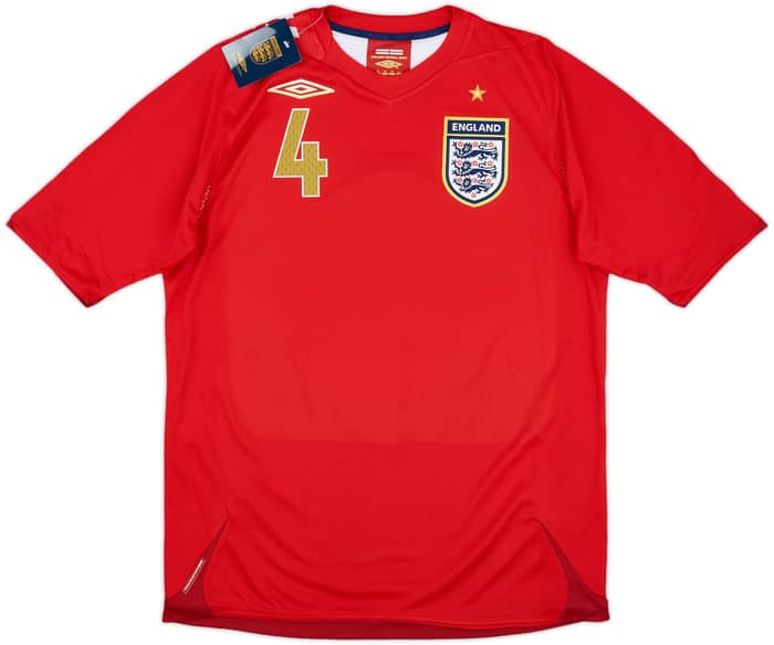 2006-08 England Away Shirt Gerrard #4 (M)