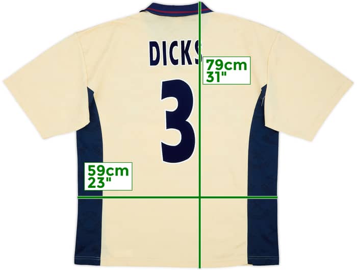 1996-97 West Ham Third Shirt Dicks #3 - 8/10 - (L)