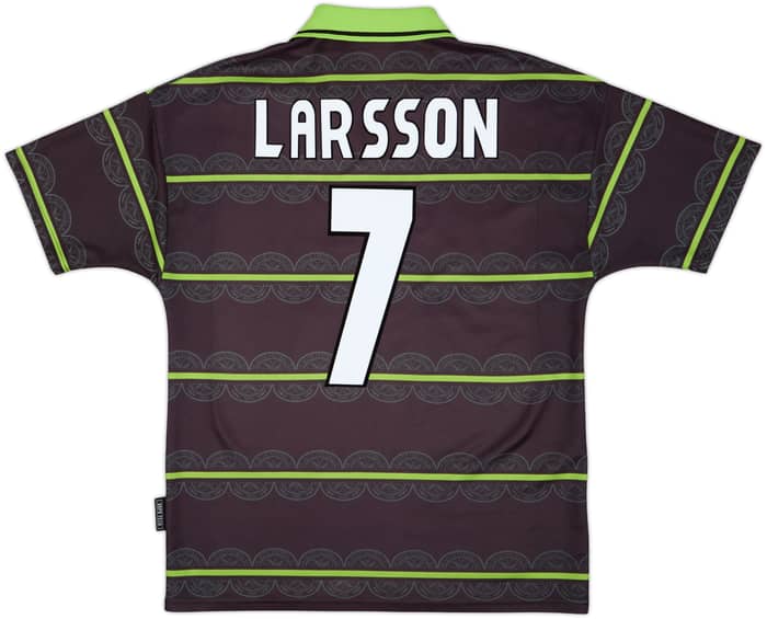1998-99 Celtic Away Shirt Larsson #7 - 9/10 - (M)
