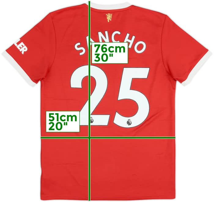 2021-22 Manchester United Camiseta de local Sancho #25 - 7/10 - (M)