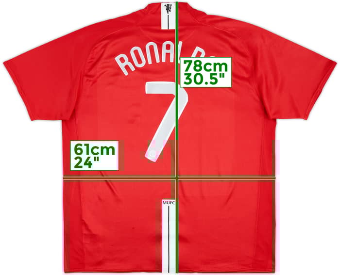2007-09 Manchester United Local Camiseta Ronaldo #7 - 4/10 - (XXL)