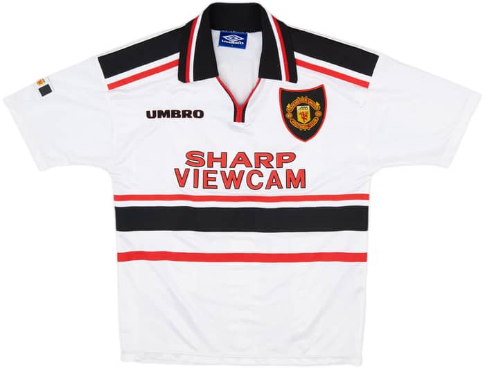 Camiseta de visitante del Manchester United 1997-99 Sheringham #10 - 8/10 - (Juvenil)