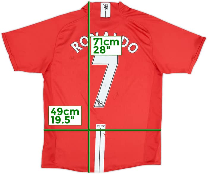 2007-09 Manchester United Camiseta Local Ronaldo #7 - 5/10 - (M)