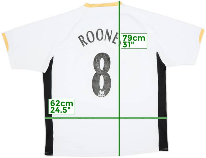 2006-08 Manchester United Away Shirt Rooney #8 - 6/10 - (XXL)