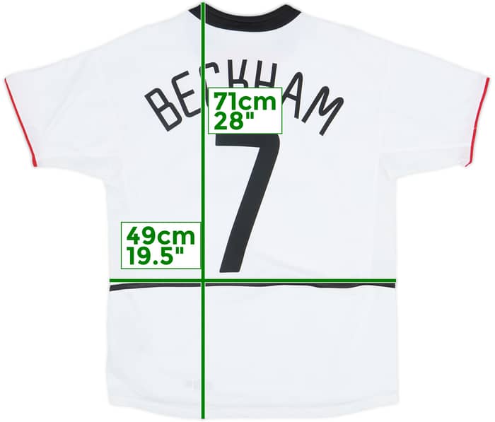 2002-03 Manchester United Away Shirt Beckham #7 - 10/10 - (XL.Boys)