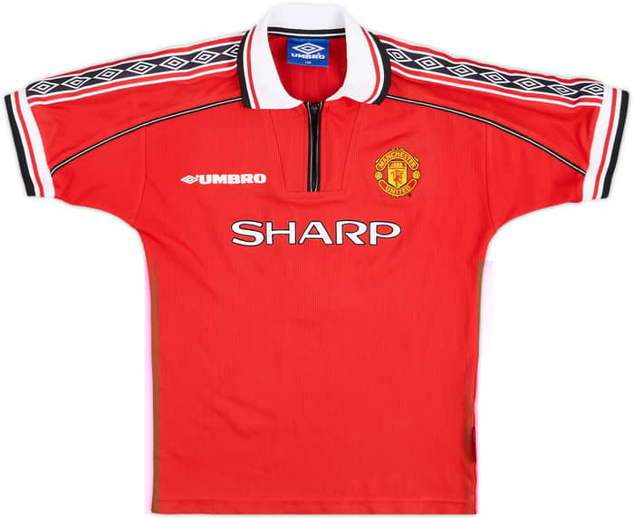 1998-00 Manchester United Camiseta Local Cole #9 - 8/10 - (M. Niños)