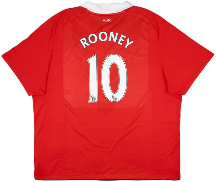 2010-11 Manchester United Local Camiseta Rooney #10 - 10/10 - (3XL)