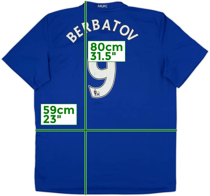 2008-09 Manchester United Third Shirt Berbatov #9 - 6/10 - (XL)