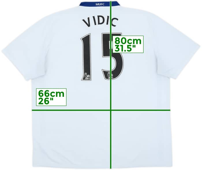 2008-10 Manchester United Away Shirt Vidic #15 - 5/10 - (XXL)