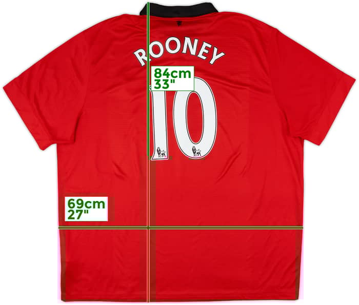 2013-14 Manchester United Home Shirt Rooney #10 - 10/10 - (3XL)