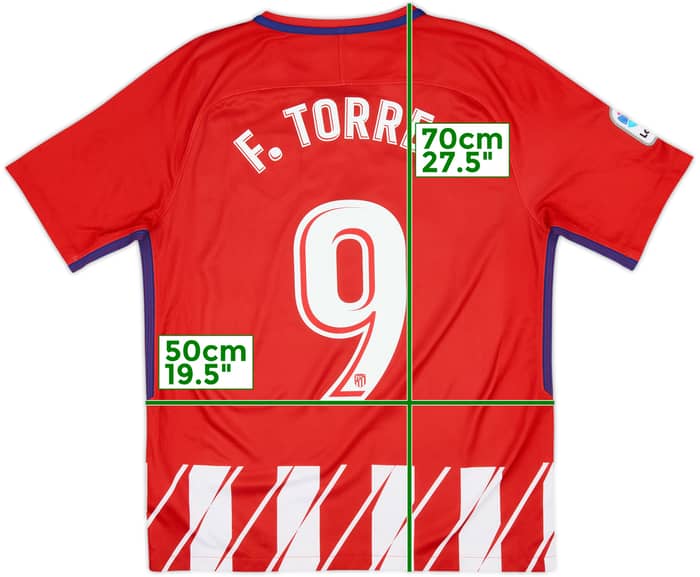 2017-18 Atletico Madrid Home Shirt F.Torres #9 - 8/10 - (M)