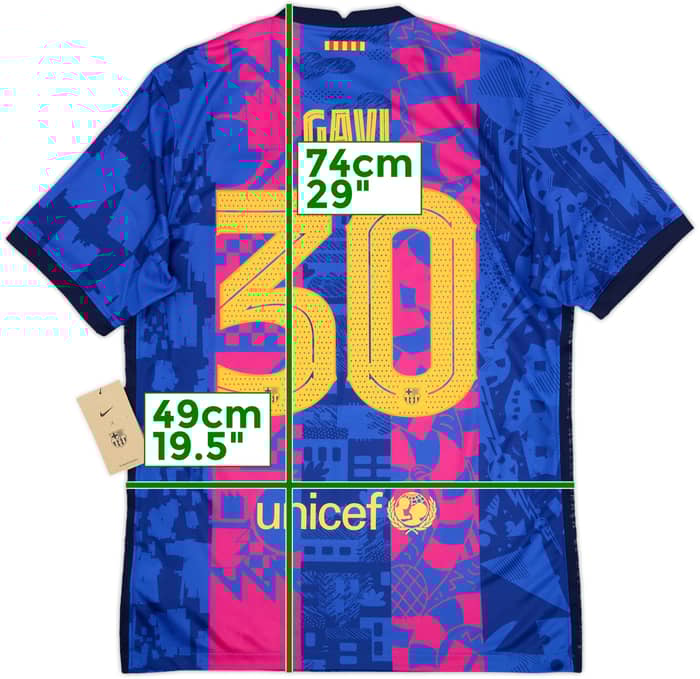 2021-22 Barcelona Third Shirt Gavi #30 (M)