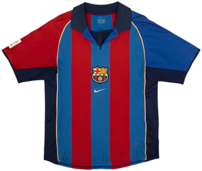 2001-02 Barcelona Home Shirt Rivaldo #10 - 6/10 - (S)