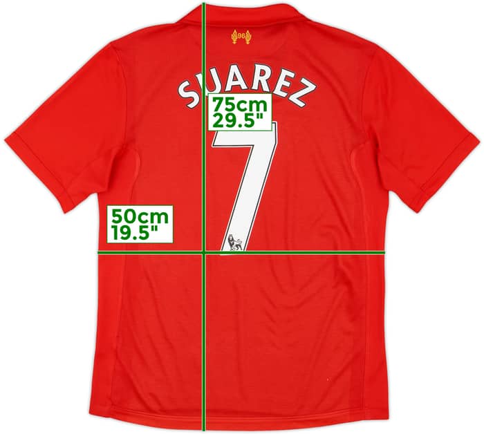 2012-13 Liverpool Home Shirt Suarez #7 - 6/10 - (M)