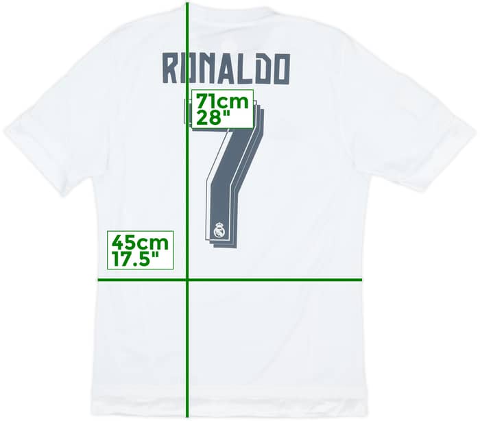 2015-16 Real Madrid Home Shirt Ronaldo #7 - 7/10 - (M)