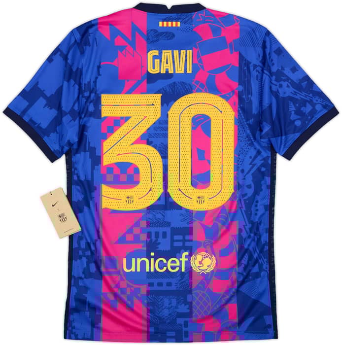 2021-22 Barcelona Third Shirt Gavi #30 (S)