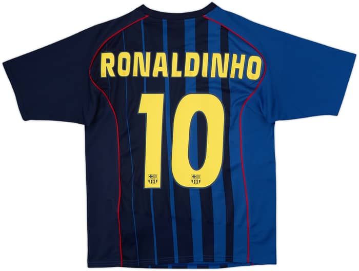 2004-05 Barcelona Basic Away Shirt Ronaldinho #10 - 8/10 - (S)