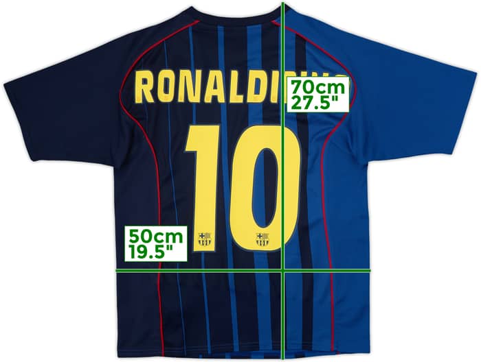 2004-05 Barcelona Basic Away Shirt Ronaldinho #10 - 8/10 - (S)