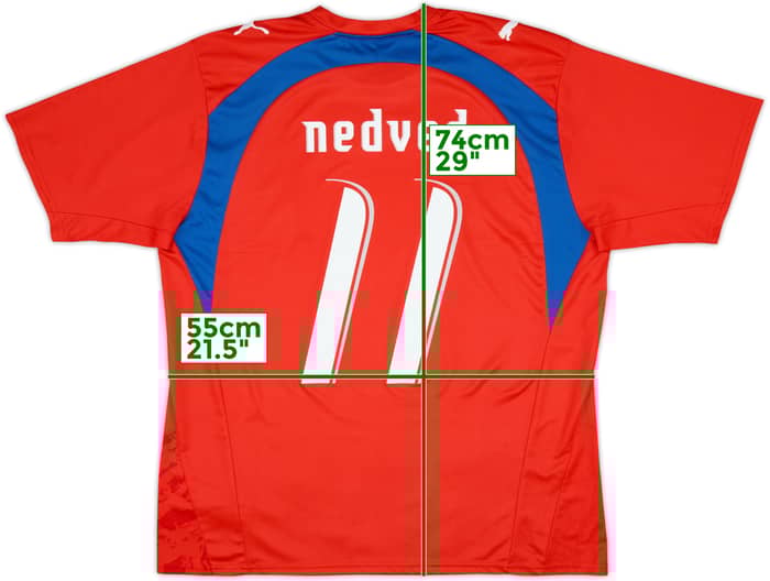 2006-08 Czech Republic Basic Home Shirt Nedved #11 - 5/10 - (XL)