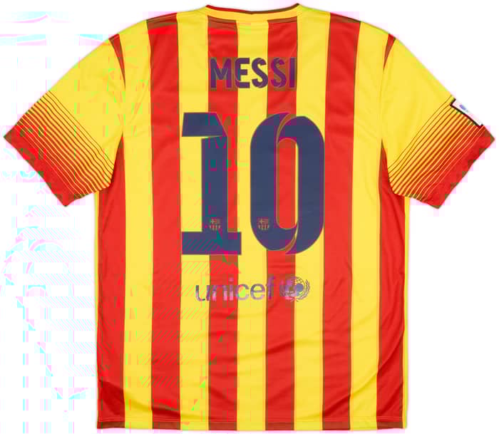 2013-15 Barcelona Camiseta Visitante Messi #10 - 6/10 - (L)