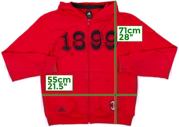 2007-08 AC Milan adidas Hooded Track Jacket - 7/10 - (L)