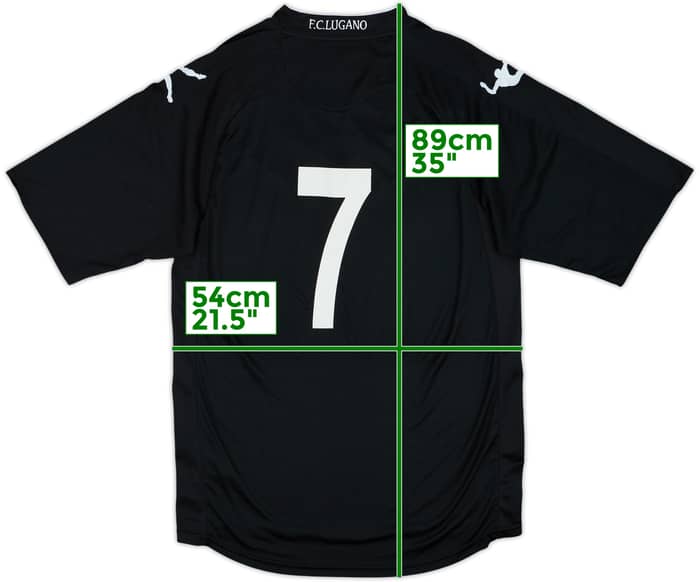 2011-12 FC Lugano Home Shirt #7 - 7/10 - (L)