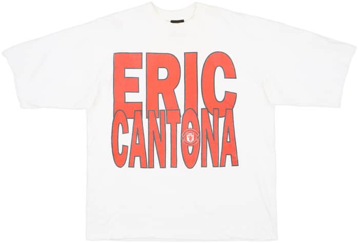 1994-96 Manchester United 'Eric Cantona' Graphic Fan Tee - 6/10 - (XL)