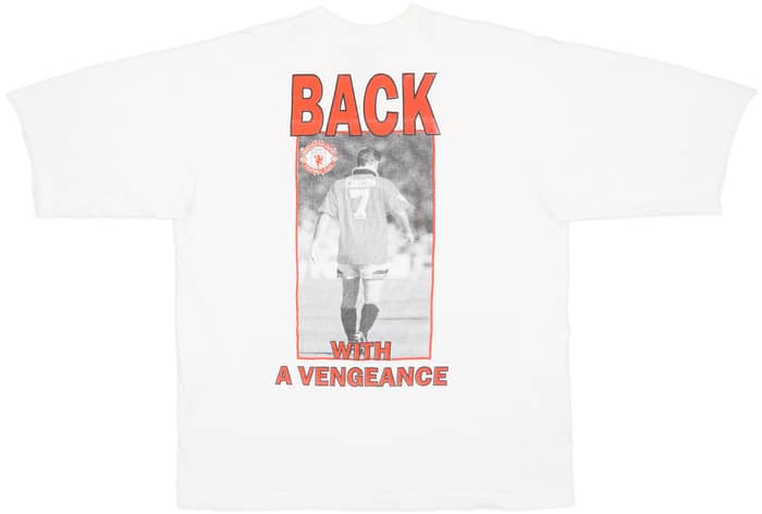 1994-96 Manchester United 'Eric Cantona' Graphic Fan Tee - 6/10 - (XL)