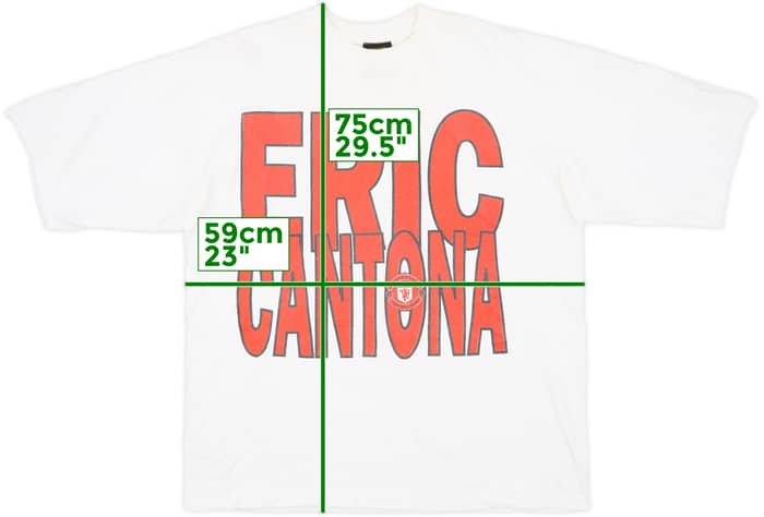 1994-96 Manchester United 'Eric Cantona' Graphic Fan Tee - 6/10 - (XL)
