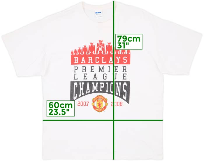 2007-08 Manchester United 'Champions' Graphic Tee - 7/10 - (XL)