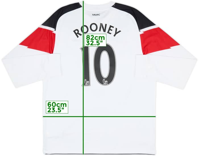 2010-12 Manchester United Away L/S Shirt Rooney #10 - 10/10 - (XL)