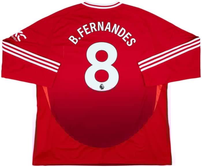 2024-25 Manchester United Home L/S Shirt B.Fernandes #8 - 8/10 - (3XL)