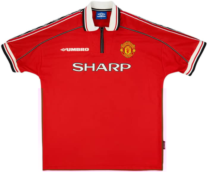 1998-00 Manchester United Home Shirt Stam #6 - 9/10 - (XL)