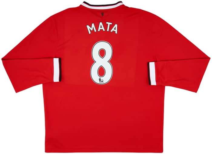 2014-15 Manchester United Home L/S Shirt Mata #8 - 8/10 - (XXL)
