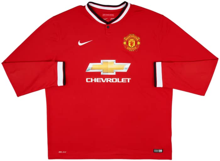2014-15 Manchester United Home L/S Shirt Mata #8 - 8/10 - (XXL)