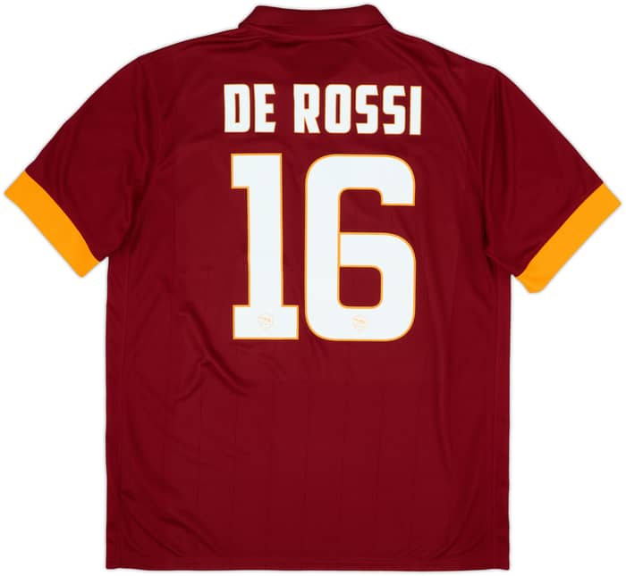 2014-15 Roma Home Shirt De Rossi #16 - 6/10 - (L)