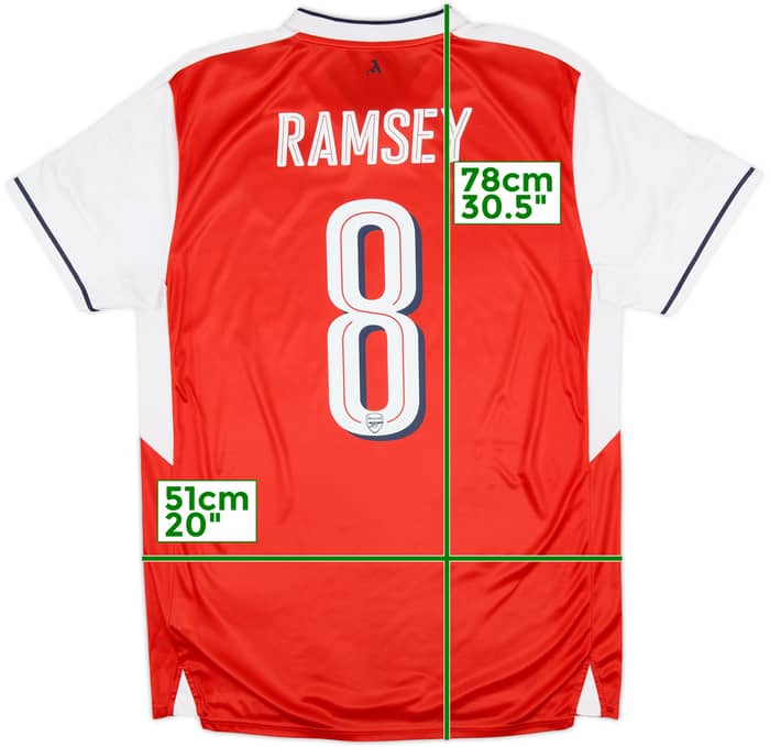 2016-17 Arsenal Home Shirt Ramsey #8 - 8/10 - (L)