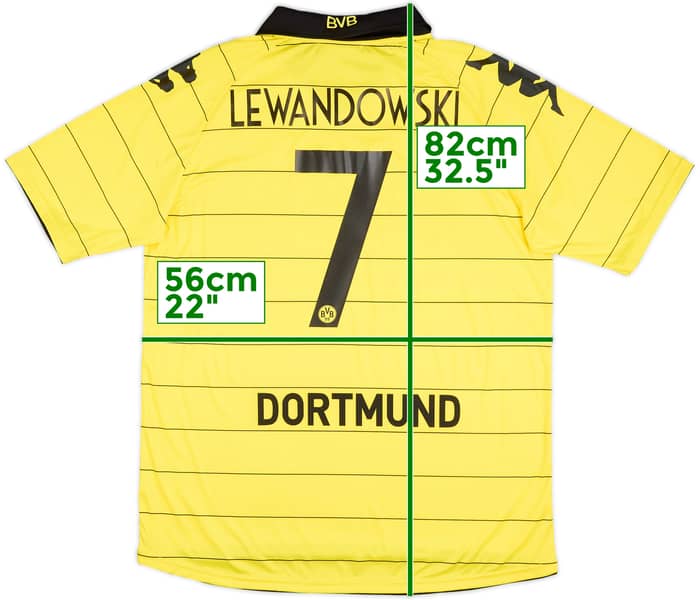 2010-11 Borussia Dortmund Home Shirt Lewandowski #7 - 10/10 - (XL)