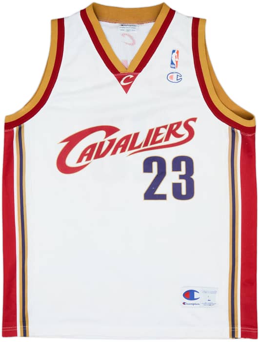 2003-10 Cleveland Cavaliers James #23 Champion Home Jersey - 6/10 - (L)