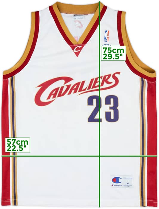 2003-10 Cleveland Cavaliers James #23 Champion Home Jersey - 6/10 - (L)